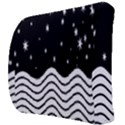 Black And White Waves And Stars Abstract Backdrop Clipart Back Support Cushion View3