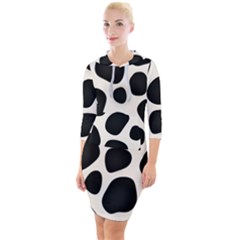 Texture Design Wallpaperpublic Quarter Sleeve Hood Bodycon Dress