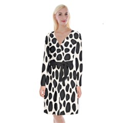 Texture Design Wallpaperpublic Long Sleeve Velvet Front Wrap Dress