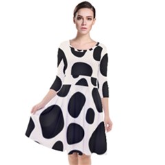 Texture Design Wallpaperpublic Quarter Sleeve Waist Band Dress