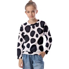 Texture Design Wallpaperpublic Kids  Long Sleeve Tee with Frill 