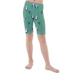 Pandas Pattern Kids  Mid Length Swim Shorts by artworkshop