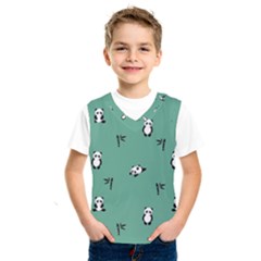 Pandas Pattern Kids  Basketball Tank Top by artworkshop