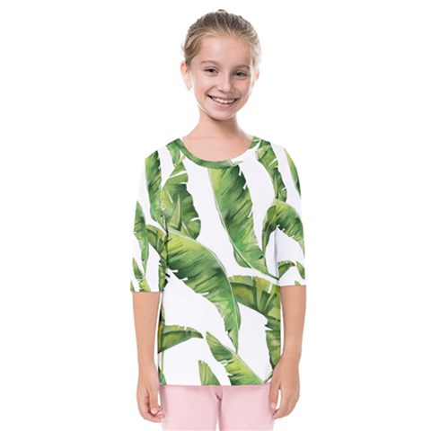 Sheets Tropical Plant Palm Summer Exotic Kids  Quarter Sleeve Raglan Tee by artworkshop