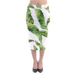 Sheets Tropical Plant Palm Summer Exotic Midi Pencil Skirt