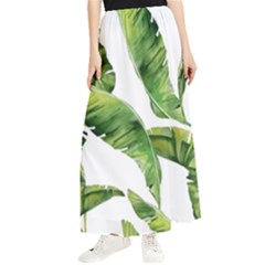 Sheets Tropical Plant Palm Summer Exotic Maxi Chiffon Skirt by artworkshop