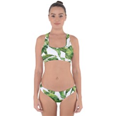 Sheets Tropical Plant Palm Summer Exotic Cross Back Hipster Bikini Set by artworkshop