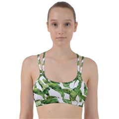 Sheets Tropical Plant Palm Summer Exotic Line Them Up Sports Bra by artworkshop