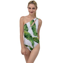 Sheets Tropical Plant Palm Summer Exotic To One Side Swimsuit by artworkshop