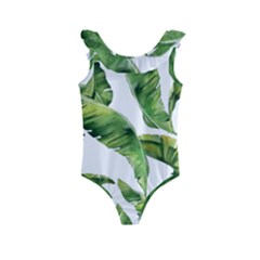 Sheets Tropical Plant Palm Summer Exotic Kids  Frill Swimsuit by artworkshop