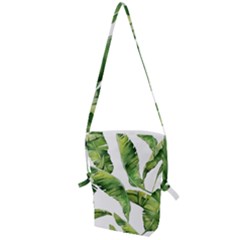 Sheets Tropical Plant Palm Summer Exotic Folding Shoulder Bag by artworkshop