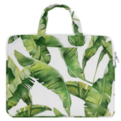 Sheets Tropical Plant Palm Summer Exotic Macbook Pro 16  Double Pocket Laptop Bag  by artworkshop