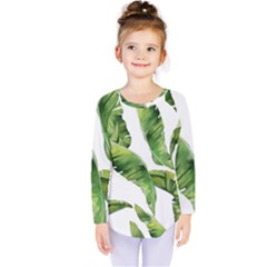 Sheets Tropical Plant Palm Summer Exotic Kids  Long Sleeve Tee