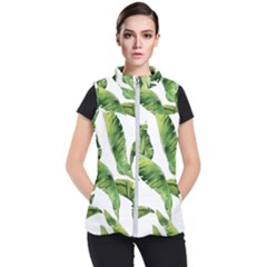 Sheets Tropical Plant Palm Summer Exotic Women s Puffer Vest by artworkshop