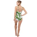 Sheets Tropical Plant Palm Summer Exotic High Neck One Piece Swimsuit View2