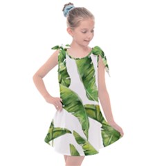 Sheets Tropical Plant Palm Summer Exotic Kids  Tie Up Tunic Dress by artworkshop