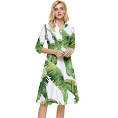 Sheets Tropical Plant Palm Summer Exotic Classy Knee Length Dress by artworkshop