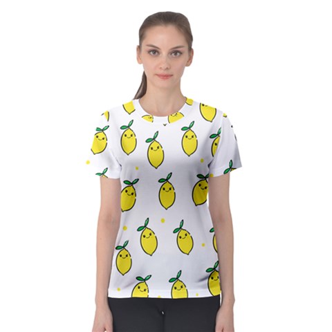 Pattern Lemon Texture Women s Sport Mesh Tee by artworkshop