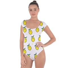 Pattern Lemon Texture Short Sleeve Leotard  by artworkshop