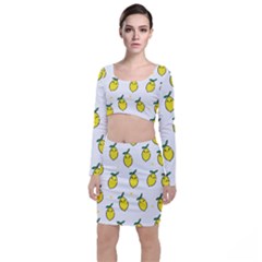 Pattern Lemon Texture Top And Skirt Sets by artworkshop