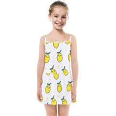 Pattern Lemon Texture Kids  Summer Sun Dress by artworkshop