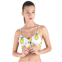Pattern Lemon Texture Tie Up Cut Bikini Top by artworkshop