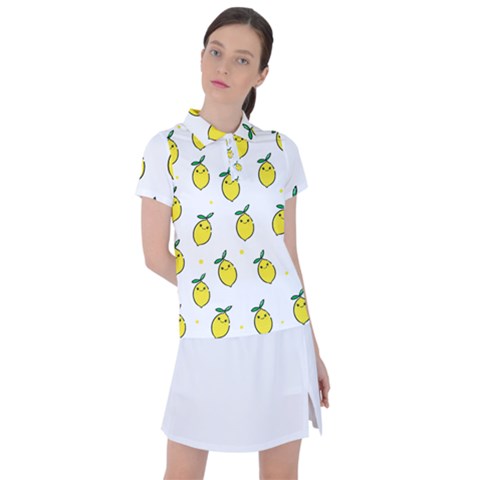 Pattern Lemon Texture Women s Polo Tee by artworkshop