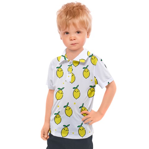 Pattern Lemon Texture Kids  Polo Tee by artworkshop