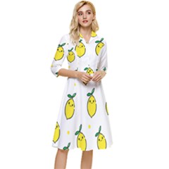 Pattern Lemon Texture Classy Knee Length Dress by artworkshop