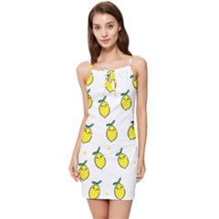 Pattern Lemon Texture Summer Tie Front Dress by artworkshop