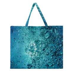 Bubbles Water Bub Zipper Large Tote Bag by artworkshop