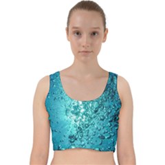 Bubbles Water Bub Velvet Racer Back Crop Top by artworkshop