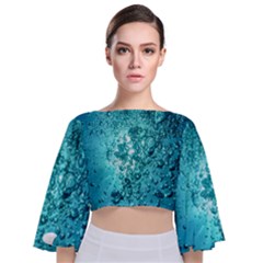 Bubbles Water Bub Tie Back Butterfly Sleeve Chiffon Top by artworkshop