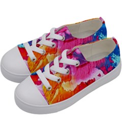 Colorful Painting Kids  Low Top Canvas Sneakers by artworkshop