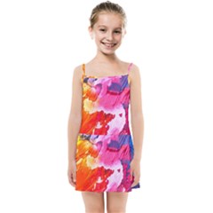 Colorful Painting Kids  Summer Sun Dress