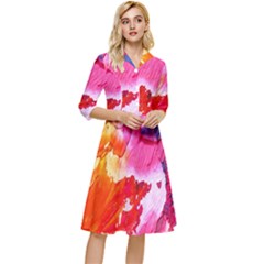 Colorful Painting Classy Knee Length Dress by artworkshop