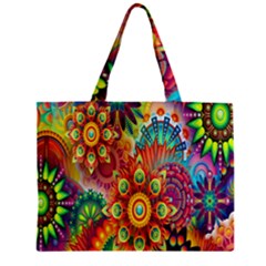 Mandalas Colorful Abstract Ornamental Zipper Mini Tote Bag by artworkshop