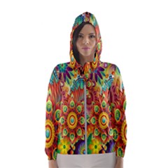 Mandalas Colorful Abstract Ornamental Women s Hooded Windbreaker by artworkshop