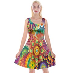 Mandalas Colorful Abstract Ornamental Reversible Velvet Sleeveless Dress by artworkshop