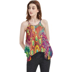 Mandalas Colorful Abstract Ornamental Flowy Camisole Tank Top by artworkshop