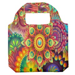 Mandalas Colorful Abstract Ornamental Premium Foldable Grocery Recycle Bag by artworkshop