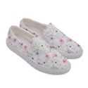 Pattern Flowers Women s Canvas Slip Ons View3