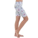 Pattern Flowers Kids  Lightweight Velour Cropped Yoga Leggings View3