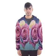 Rose Flower Love Romance Beautiful Men s Hooded Windbreaker by artworkshop