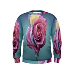 Rose Flower Love Romance Beautiful Kids  Sweatshirt