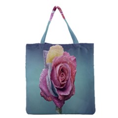 Rose Flower Love Romance Beautiful Grocery Tote Bag by artworkshop