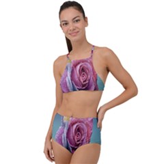 Rose Flower Love Romance Beautiful High Waist Tankini Set by artworkshop