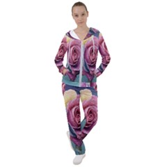 Rose Flower Love Romance Beautiful Women s Tracksuit by artworkshop