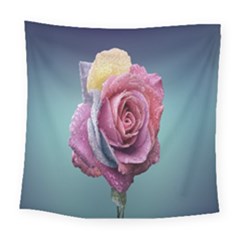 Rose Flower Love Romance Beautiful Square Tapestry (large) by artworkshop