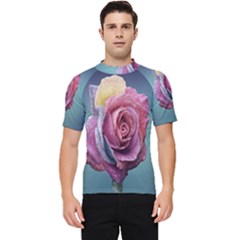 Rose Flower Love Romance Beautiful Men s Short Sleeve Rash Guard by artworkshop